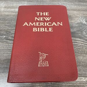 The New American Bible NAB ST PAUL EDITIONS 1976 Red Leather Vintage 8.5x6”